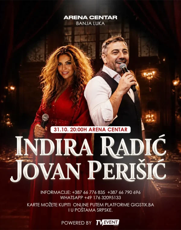 Indira Radić i Jovan Perišić – Koncert – Banja Luka