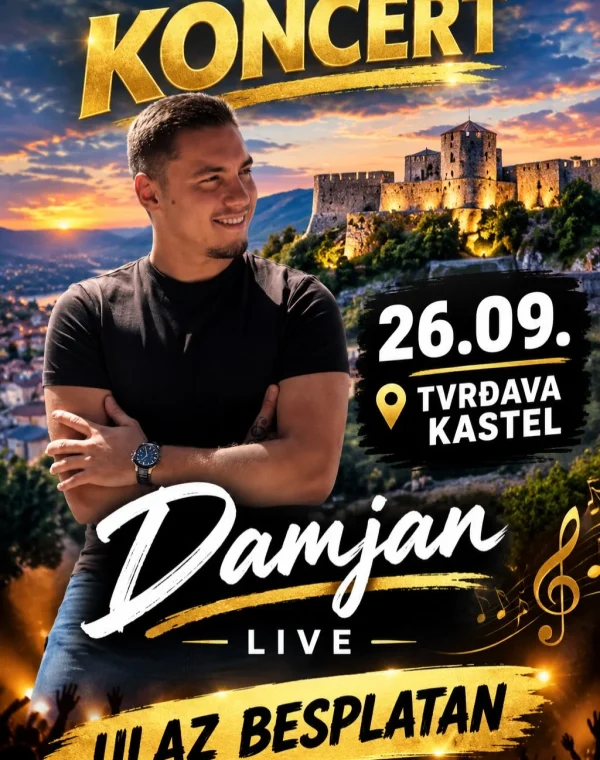 Damjan – Koncert – Tvrđava Kastel – Banja Luka